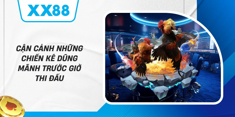 Cận cảnh những chiến kê dũng mãnh trước giờ thi đấu