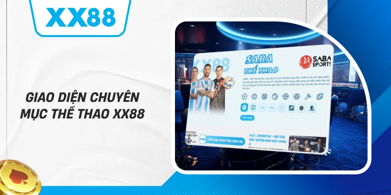 Giao diện chuyên mục Thể Thao XX88